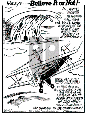 Ripley's Believe It or Not on Thursday October 17, 2002 Comic Strip