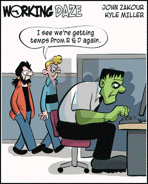 Working Daze on Tuesday July 15, 2003 Comic Strip