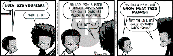 The Boondocks - Friday January 17, 2003 Comic Strip