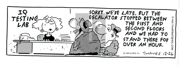 Frank and Ernest on Tuesday December 26, 1995 Comic Strip