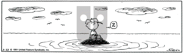 Peanuts on Saturday March 23, 1991 Comic Strip