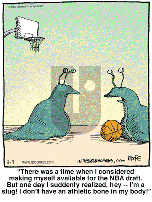 In the Bleachers on Friday March 9, 2007 Comic Strip