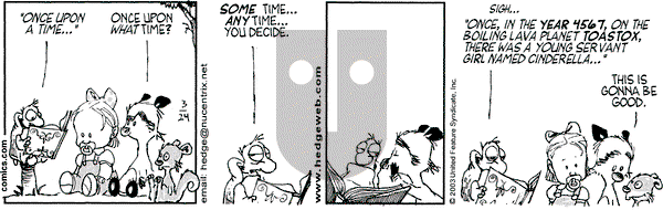 Over the Hedge on Monday March 24, 2003 Comic Strip