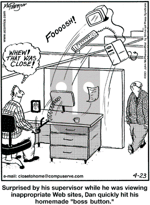 Close to Home on Monday April 23, 2001 Comic Strip