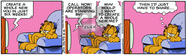 Garfield on Monday June 6, 2005 Comic Strip
