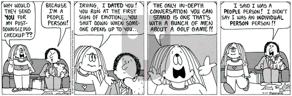 Cathy Classics on Thursday July 17, 1997 Comic Strip