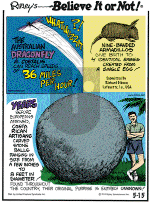 Ripley's Believe It or Not on Saturday May 15, 2010 Comic Strip