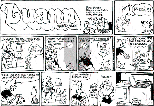 Luann on Sunday August 12, 1990 Comic Strip