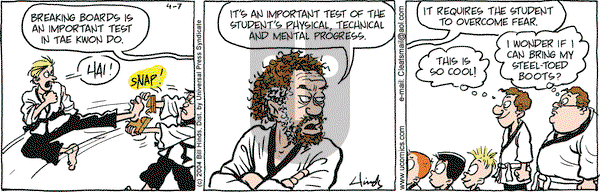 Cleats on Thursday April 8, 2004 Comic Strip
