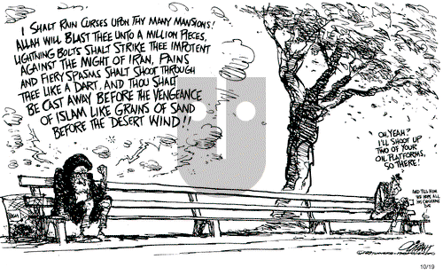 Pat Oliphant on Monday October 19, 1987 Comic Strip