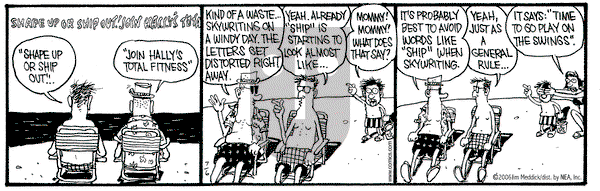 Monty on Thursday July 6, 2006 Comic Strip