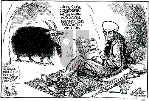 Pat Oliphant on Tuesday November 27, 2001 Comic Strip