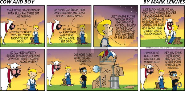 Cow and Boy Classics on Sunday October 19, 2008 Comic Strip
