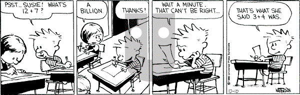 Calvin and Hobbes - Friday October 10, 1986 Comic Strip
