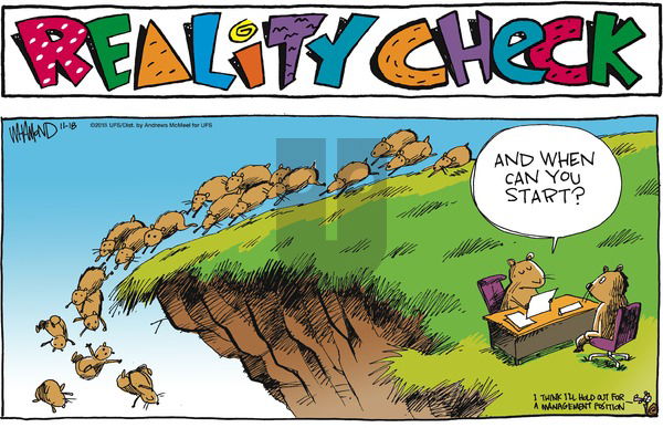 Reality Check on Sunday November 18, 2018 Comic Strip
