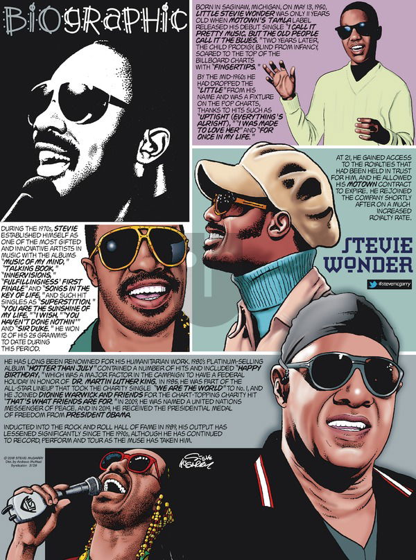 Biographic on Sunday March 25, 2018 Comic Strip