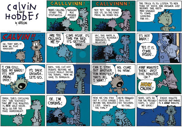 Calvin and Hobbes - Sunday July 23, 2023 Comic Strip