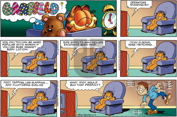 Garfield on Sunday April 17, 2005 Comic Strip