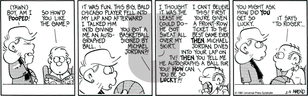 FoxTrot on Saturday February 9, 1991 Comic Strip