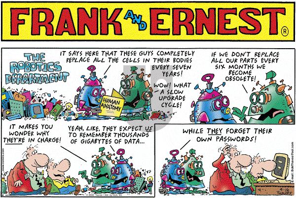 Frank and Ernest on Sunday April 16, 2006 Comic Strip