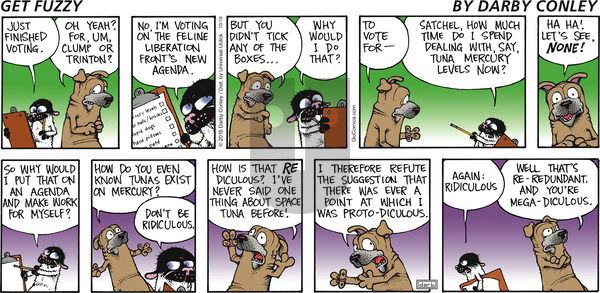 Get Fuzzy on Sunday October 16, 2016 Comic Strip