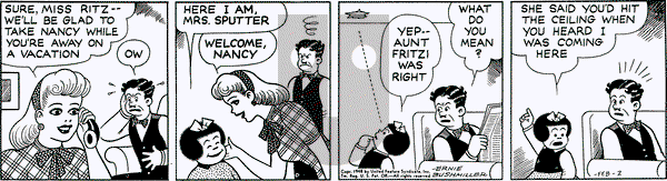 Nancy on Monday February 2, 1948 Comic Strip