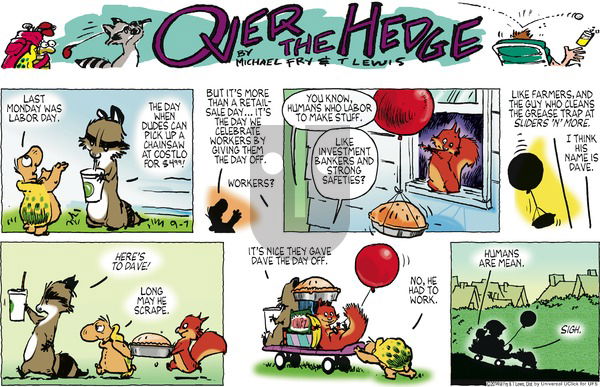 Over the Hedge on Sunday September 7, 2014 Comic Strip