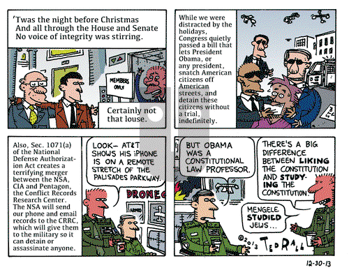 Ted Rall on Monday December 30, 2013 Comic Strip