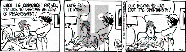 Rose is Rose on Saturday July 11, 1987 Comic Strip