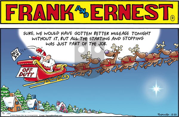 Frank and Ernest on Sunday December 25, 2016 Comic Strip