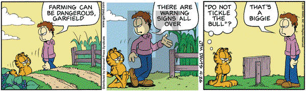 Garfield on Thursday April 26, 2001 Comic Strip