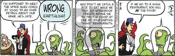 Cleats on Monday October 29, 2007 Comic Strip