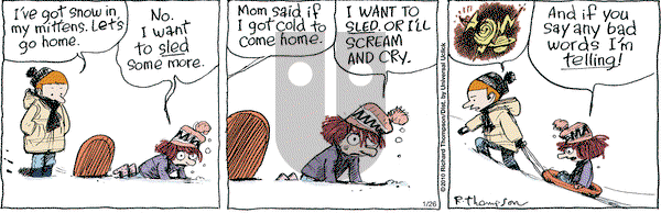 Cul de Sac on Monday January 26, 2015 Comic Strip