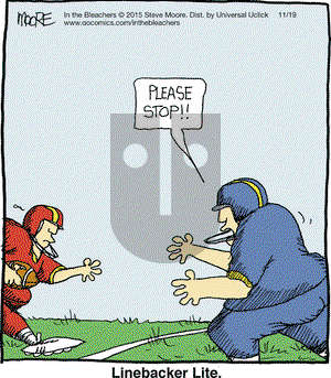 In the Bleachers on Thursday November 19, 2015 Comic Strip