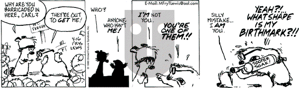 Over the Hedge on Tuesday April 16, 1996 Comic Strip