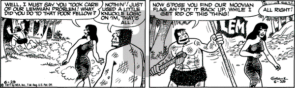 Alley Oop on Wednesday June 29, 1977 Comic Strip