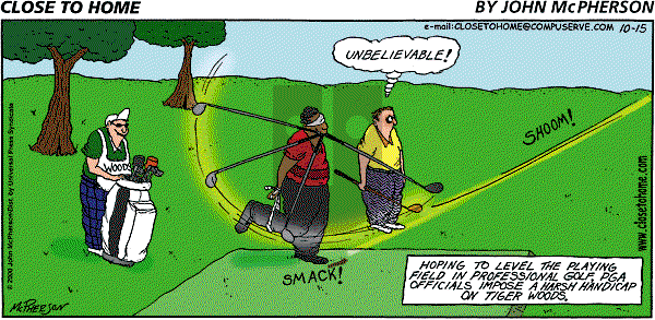 Close to Home on Sunday October 15, 2000 Comic Strip