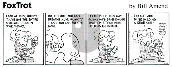 FoxTrot on Thursday February 22, 1996 Comic Strip