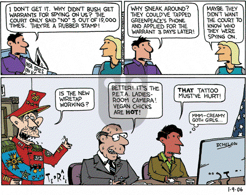 Ted Rall on Monday January 9, 2006 Comic Strip