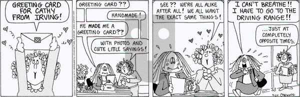 Cathy Classics on Thursday April 24, 2025 Comic Strip