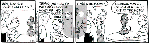 Drabble on Thursday January 22, 2004 Comic Strip