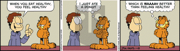 Garfield - Saturday January 18, 2014 Comic Strip