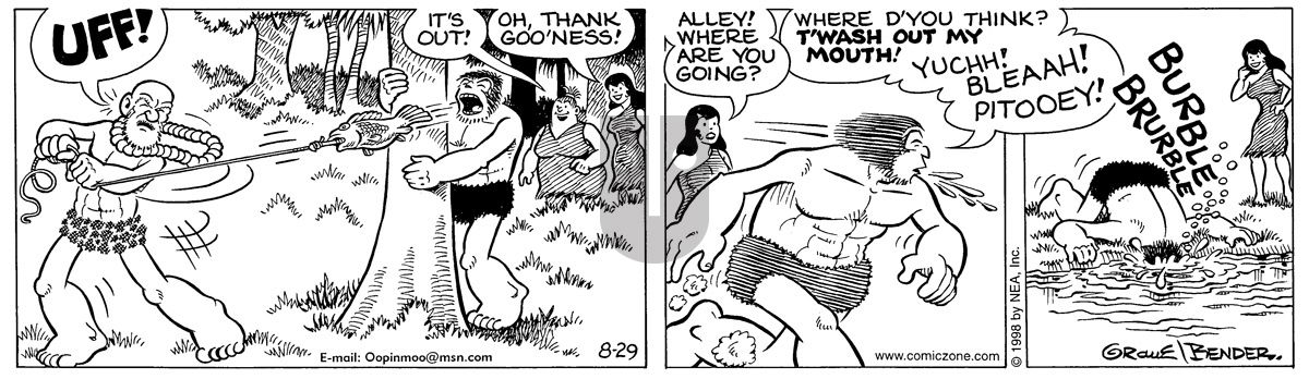 Alley Oop - Saturday August 29, 1998 Comic Strip