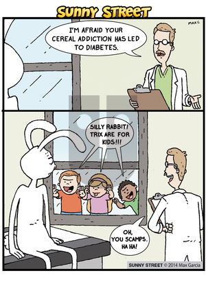 Sunny Street on Monday August 4, 2014 Comic Strip