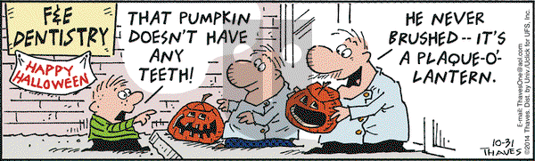 Frank and Ernest on Friday October 31, 2014 Comic Strip