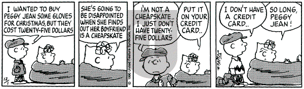 Peanuts on Saturday December 1, 1990 Comic Strip