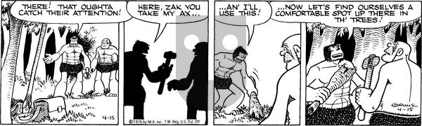 Alley Oop on Thursday April 15, 1976 Comic Strip