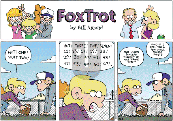 FoxTrot on Sunday November 4, 2001 Comic Strip