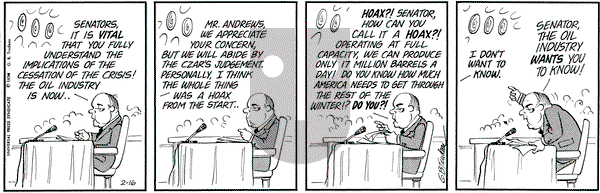 Doonesbury on Saturday February 16, 1974 Comic Strip