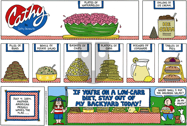 Cathy Classics - Sunday July 4, 2004 Comic Strip